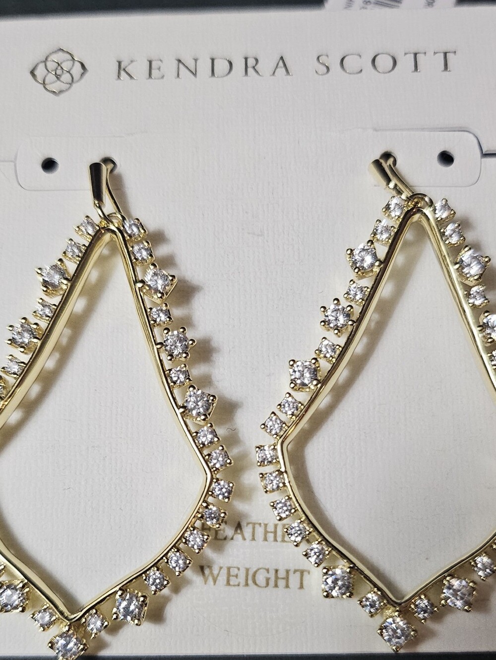 Kendra Scott Sophee Crystal Drop Earrings in Gold Over Brass NWT